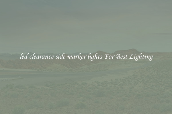 led clearance side marker lights For Best Lighting