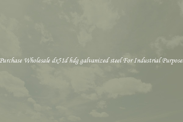 Purchase Wholesale dx51d hdg galvanized steel For Industrial Purposes