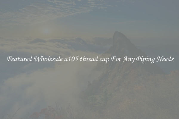 Featured Wholesale a105 thread cap For Any Piping Needs