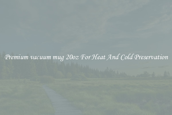 Premium vacuum mug 20oz For Heat And Cold Preservation