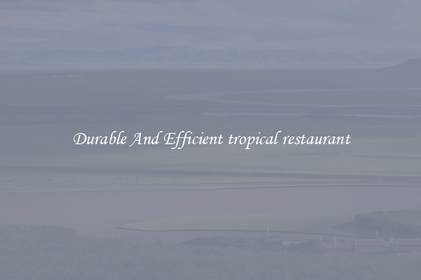 Durable And Efficient tropical restaurant