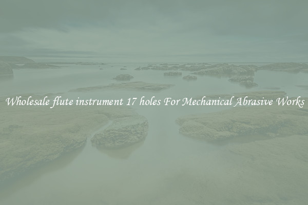 Wholesale flute instrument 17 holes For Mechanical Abrasive Works