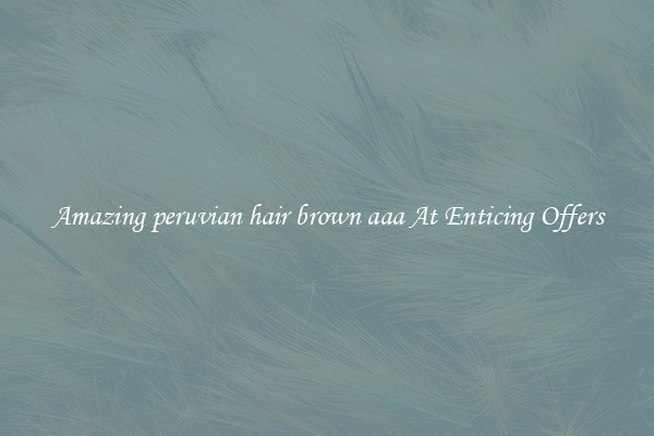 Amazing peruvian hair brown aaa At Enticing Offers