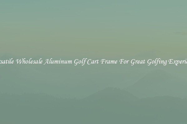 Versatile Wholesale Aluminum Golf Cart Frame For Great Golfing Experience